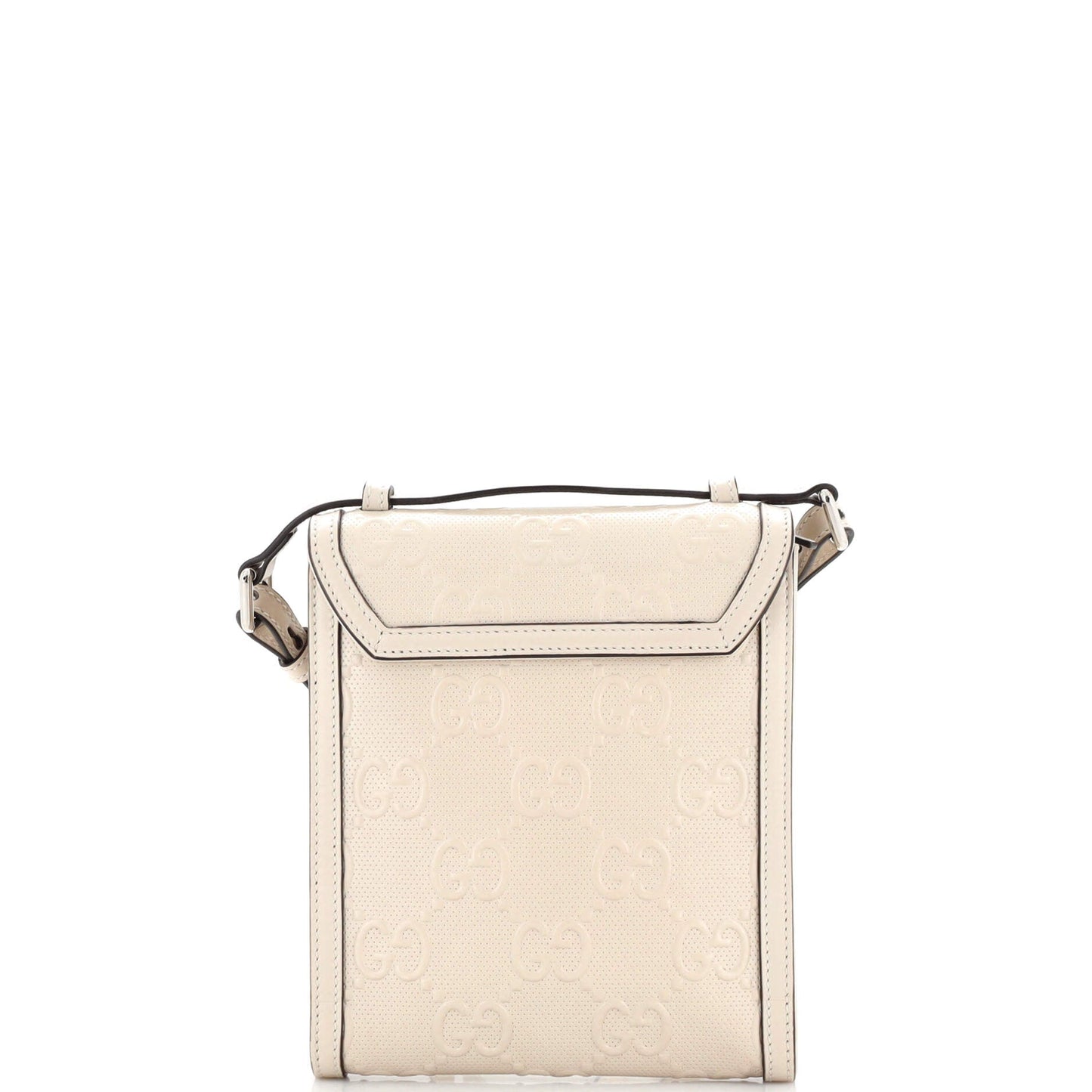 Flap Crossbody Bag GG Embossed Perforated Leather Small