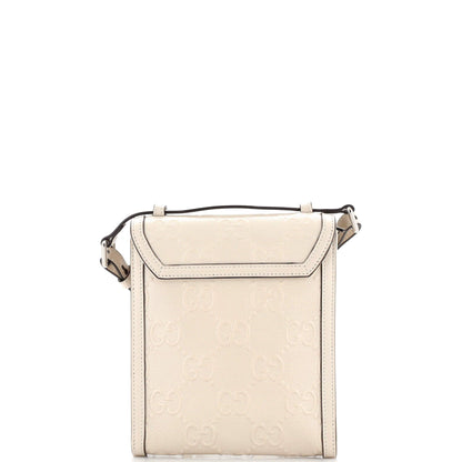 Flap Crossbody Bag GG Embossed Perforated Leather Small