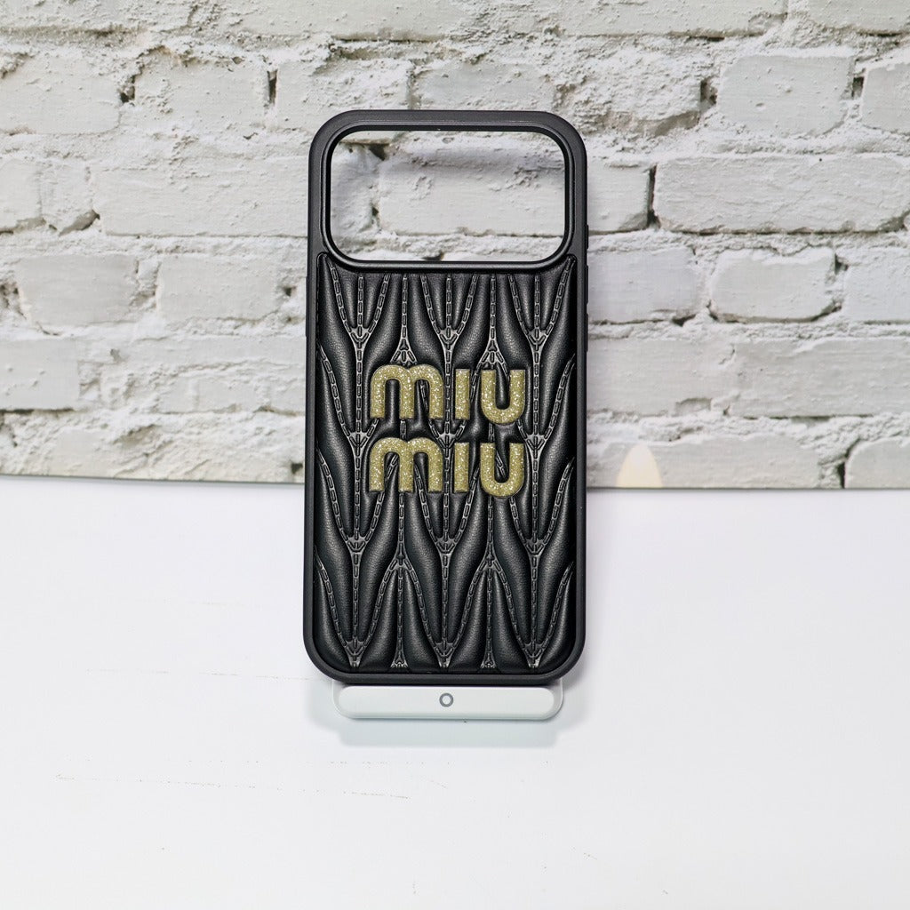 MM 3 Color Soft Leather Quilted iPhone Case