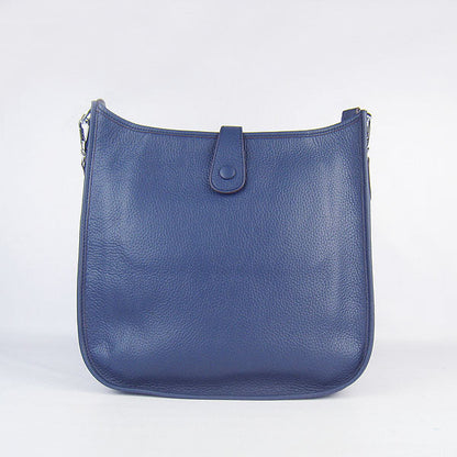 Luxury Hermes Evelyne I Handbag Dark Blue Silver