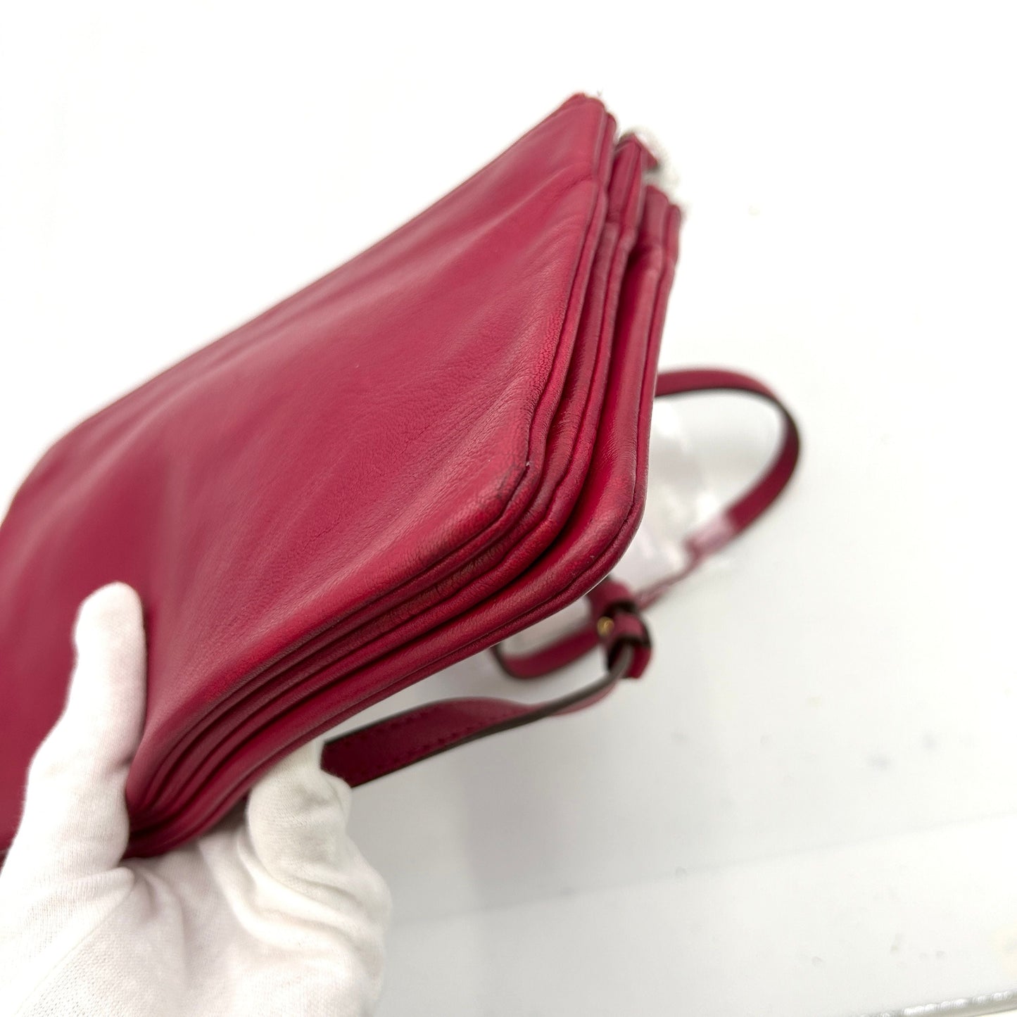 Celine Trio Crossbody Bag - Red Crossbody Bag LA375