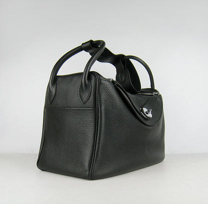Luxury Hermes Lindy 34Cm Handbag 6208 Black Silver