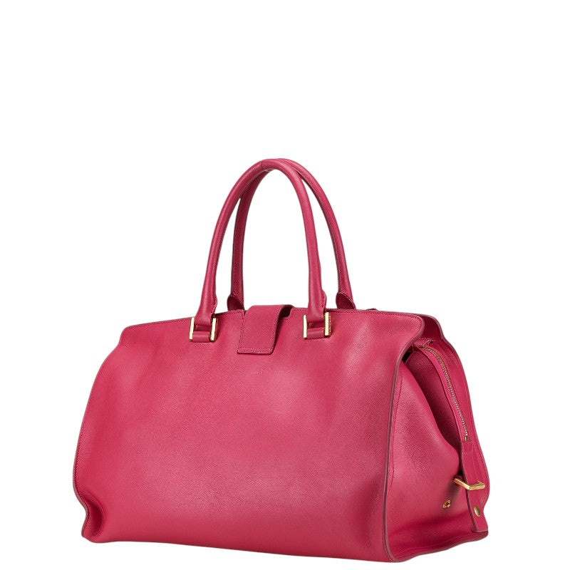 Saint Laurent Petit Cabas Y Line Leather Handbag