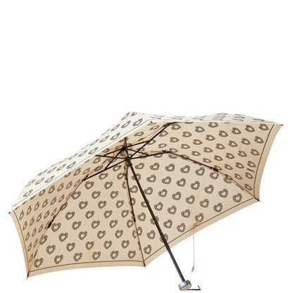 Saint Laurent YSL Logo Heart Motif Nylon Folding Umbrella