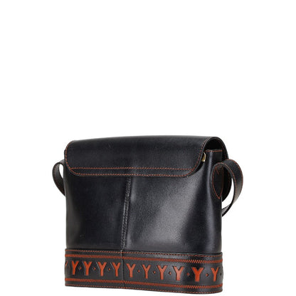 Saint Laurent YSL Cutout Leather Shoulder Bag