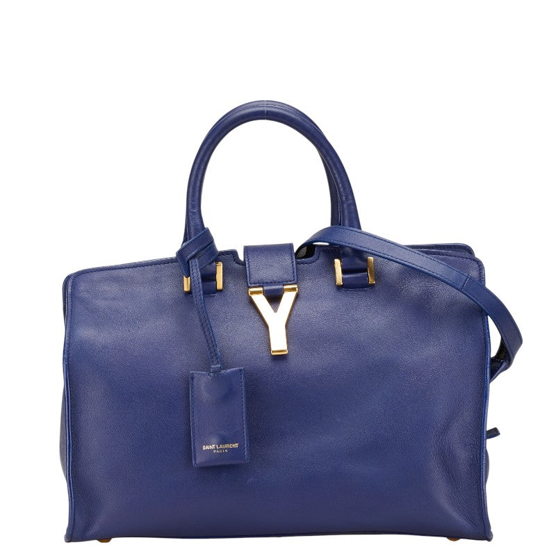 Saint Laurent YSL Logo Petit Cabas Leather 2Way Bag