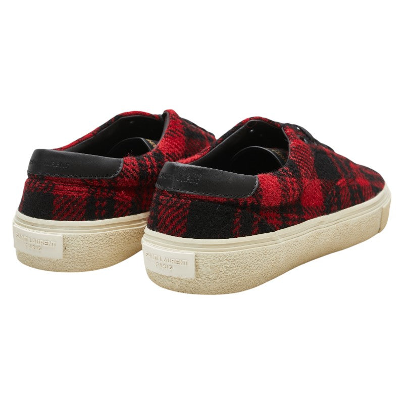 Saint Laurent Check Tweed Leather Sneaker