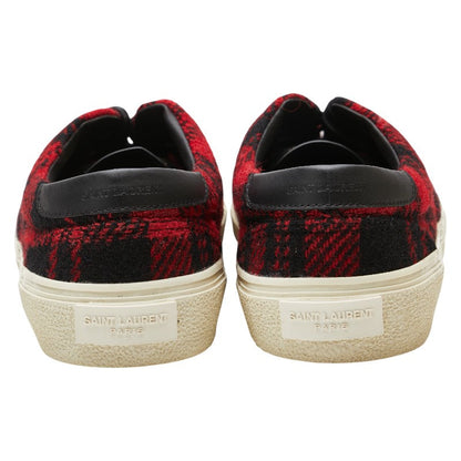 Saint Laurent Check Tweed Leather Sneaker