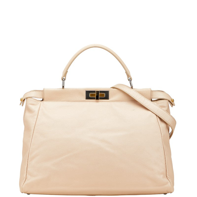 Fendi Peekaboo Leather Red Handbag Style 32