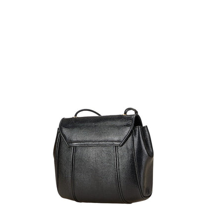 Saint Laurent Lizard Embossed Leather Shoulder Bag