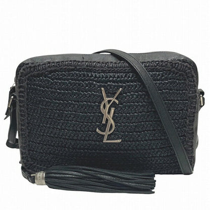 Saint Laurent Lou Raffia Shoulder Bag