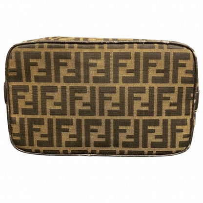 Fendi Nano Peekaboo Canvas Leather Shoulder Bag