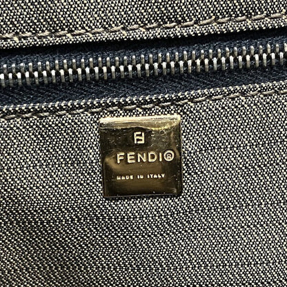 Fendi Nano Peekaboo Canvas Leather Shoulder Bag