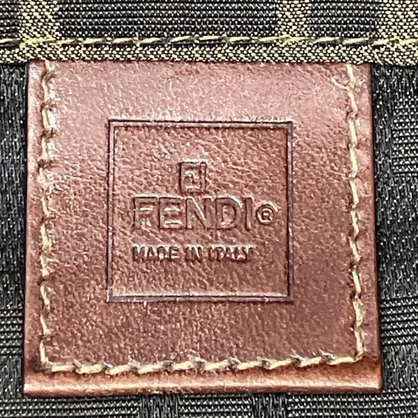 Fendi Zucca Canvas Leather Tote Bag