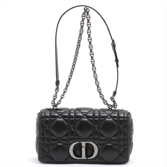 Dior Caro Leather Shoulder Bag Black
