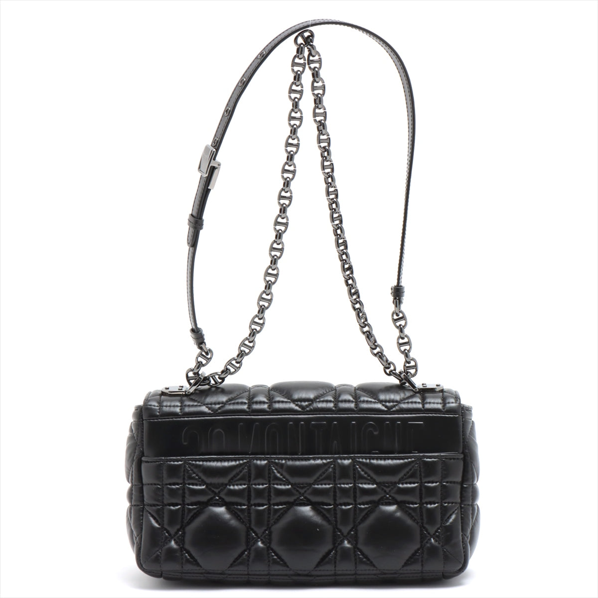 Dior Caro Leather Shoulder Bag Black