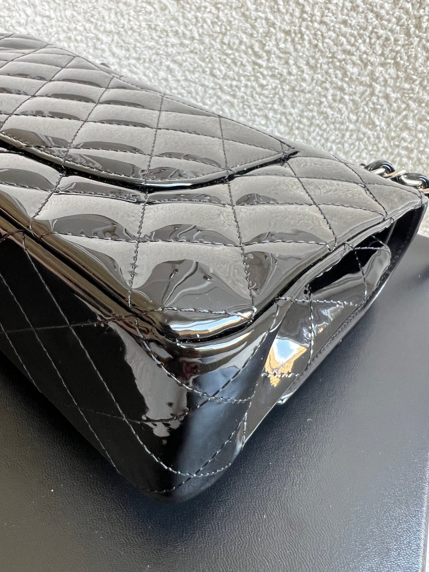 Chanel Medium Classic Flap in Black Patent Leather