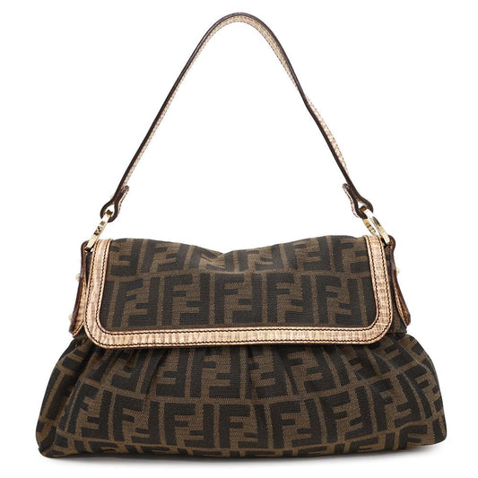 FENDI ?Zucca Pattern one belt Brown8BR445 Canvas Leather