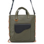 Dior sacai Collaboration 2WAY Saddle Bag Khaki/Black1ADSH198USF Nylon Leather