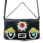 FENDI ?Monster Micro Bucket Shoulder Black8M0354 Leather