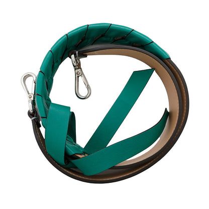 FENDI ?Strap You Ribbon Motif Light Gray/Green Leather