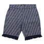 FENDI EmbroideryFF logo Bermuda shorts Size 35 BlueFLP307 AMZ3 Cotton66% Polyester34%