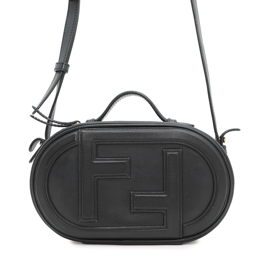 FENDI ?Olock Camera Shoulder Bag Black8BS058 Leather Size Mini