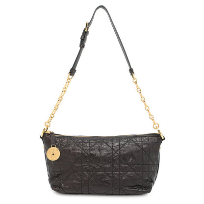Dior Diorstar Hobo Bag Macrocannage Crinkled BlackS3202UNIO Calf Leather
