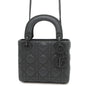 Dior Lady Dior Canage 2WAY Handbag BlackM0505SLOI Ultra Matt Calf Leather Size Mini