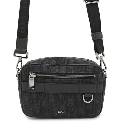 Dior Oblique Safari Shoulder Bag Black2ESWS011YKY Jacquard Leather Size Mini
