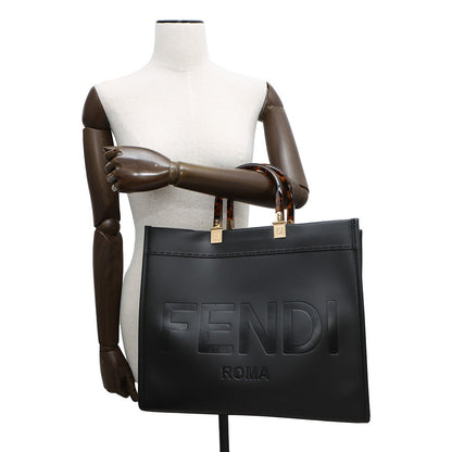 FENDI ?Sunshine Tote Bag Black8BH386 Calf Leather Size Medium