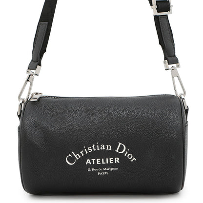 Dior Atelier Roller Shoulder Bag Black Leather
