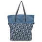 Dior Oblique Reversible Tote Bag Light Blue Canvas Pile