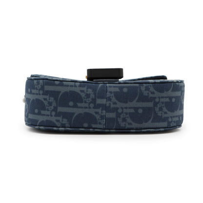 Dior Oblique Dior Tears Saddle Messenger Bag Blue/Navy2ADCA435DDO Canvas Leather Size Mini