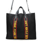 FENDI ?2wayTote Bag Black/Khaki7VA390 Nylon Leather