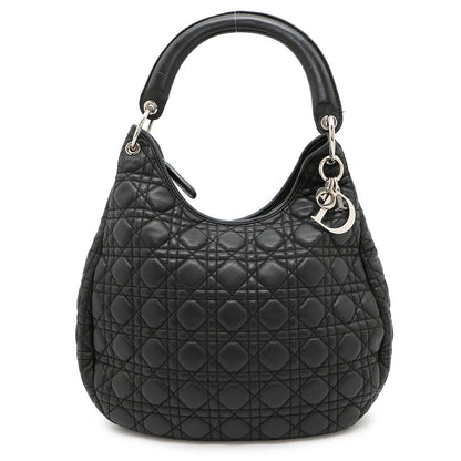 Dior Canage One Shoulder Bag Black Leather
