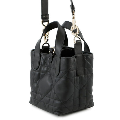 Dior Macrocannage Dior Toujours Vertical Tote Bag BlackS6100OSNW Calf Leather Size Nano