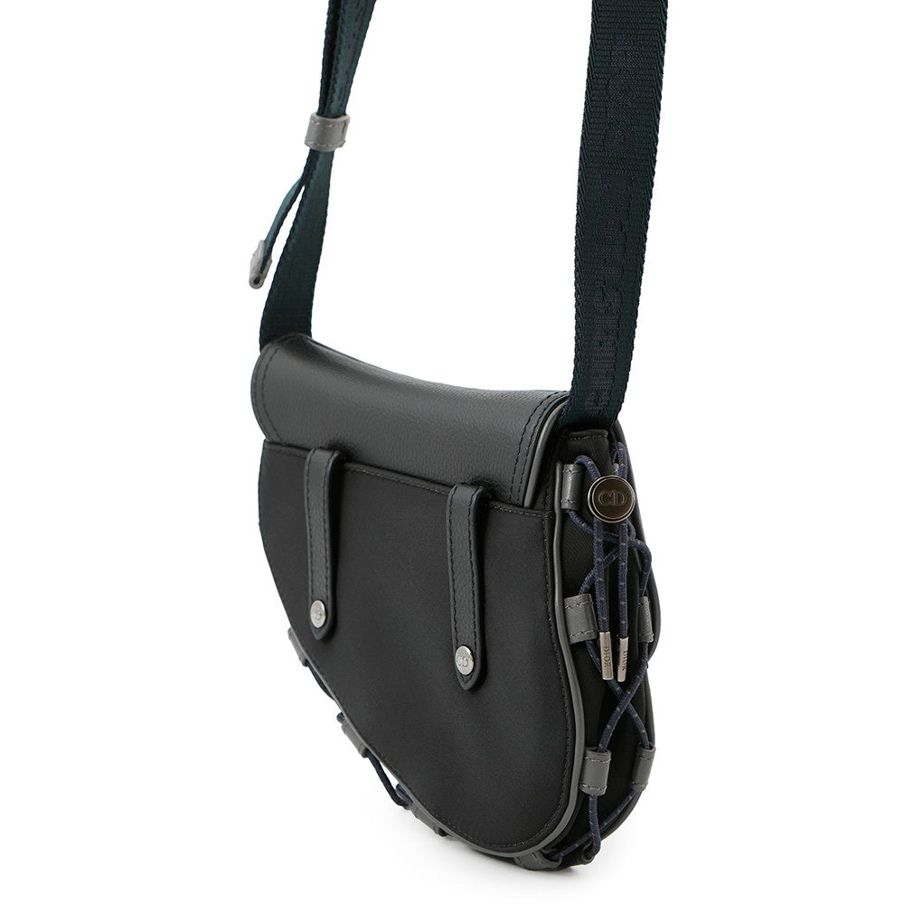 Dior Saddle bag Sacai collaboration Black1ADCA374USC_H15E Technical Fabric Leather