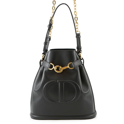 Dior C'est Dior CD Embossed Bag BlackM2271UBHA Calf Leather Size Medium