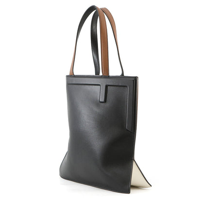 FENDI ?Flip Medium Tote Brown/Black8BH419 Leather Size Medium