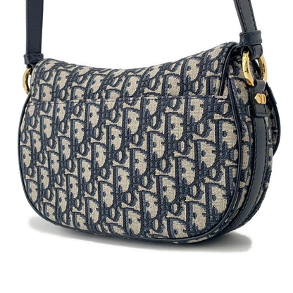 Dior Oblique CD Busus Shoulder Bag NavyM9380UTZQ Canvas Leather Size Small