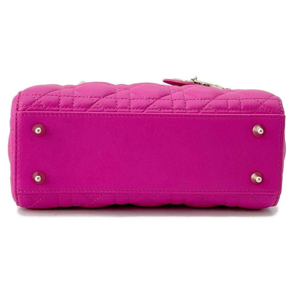 Dior Lady'S Dior My Abcdior Cannage 2-Way Bag Pinkm0538Onge Lambskin Size Small