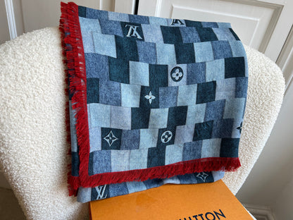 Louis Vuitton Monogram Denim Check Shawl (RRP £550)