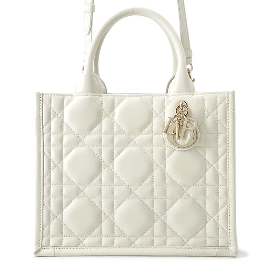 Dior Book Tote Cannage White Tote Bag