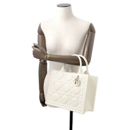 Dior Book Tote Cannage White Tote Bag