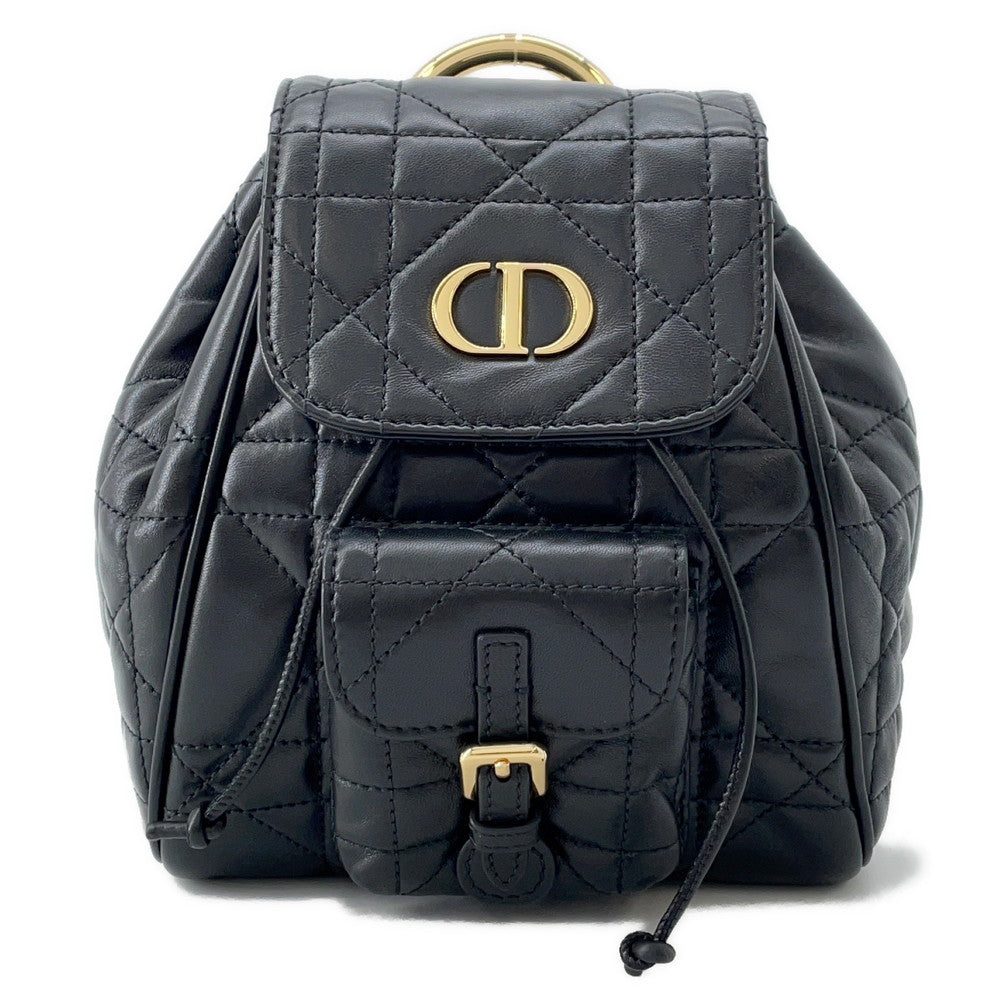 Dior Macrocannage Caro Backpack Blackm6302Unoz Lambskin Size Small