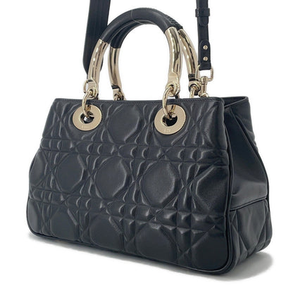 Dior Lady'S 95 22 2Way Handbag Blackm0699Ovjx Leather Size Medium