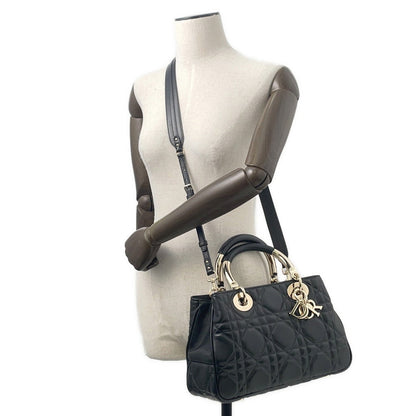 Dior Lady'S 95 22 2Way Handbag Blackm0699Ovjx Leather Size Medium