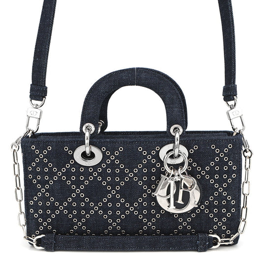 Dior Luxury Leather Handbag Navy
