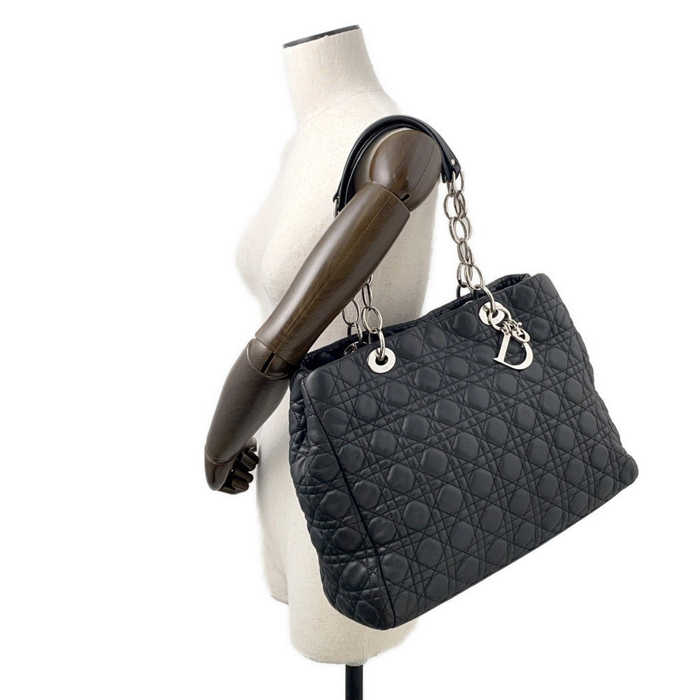 Dior Canage Chaintote Bag Blackcal44956 Leather